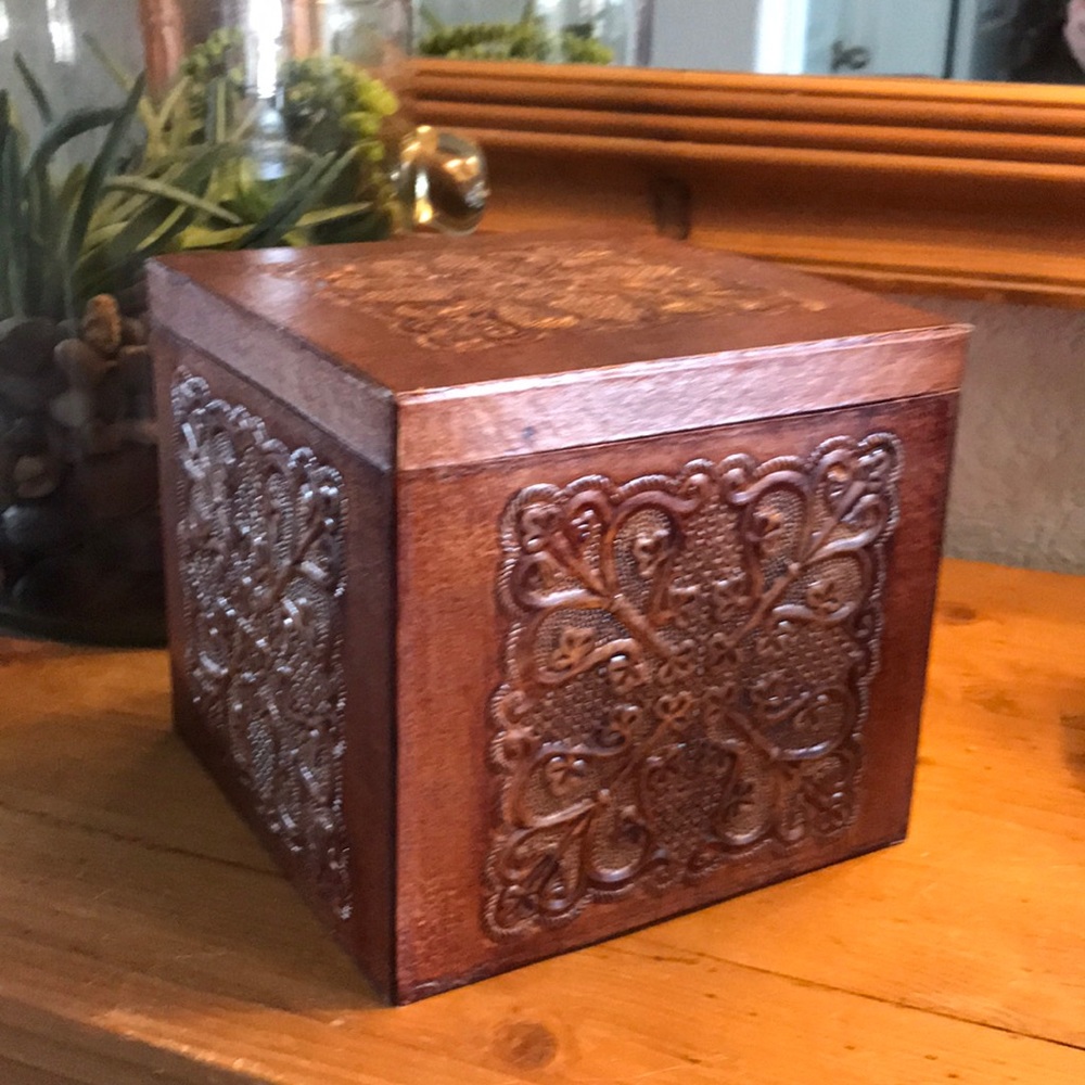 Embossed Brown Box